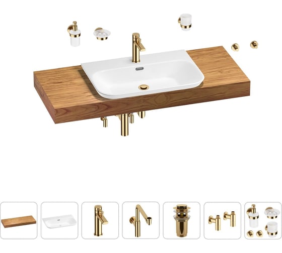 Комплект мебели с раковиной Wellsee Genuine Tree 201019438 1