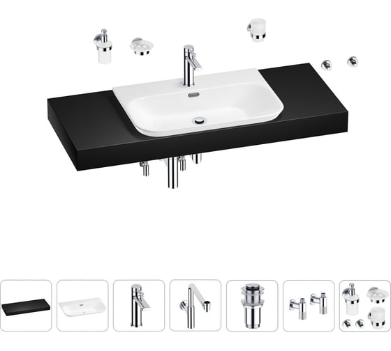 Комплект мебели с раковиной Wellsee Genuine Tree 201019466 1