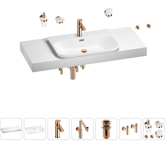 Комплект мебели с раковиной Wellsee Genuine Tree 201019454 1