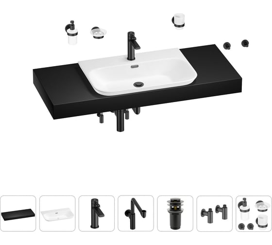 Комплект мебели с раковиной Wellsee Genuine Tree 201019467 1