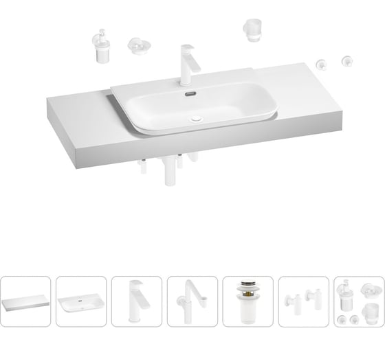 Комплект мебели с раковиной Wellsee Genuine Tree 201019455 1