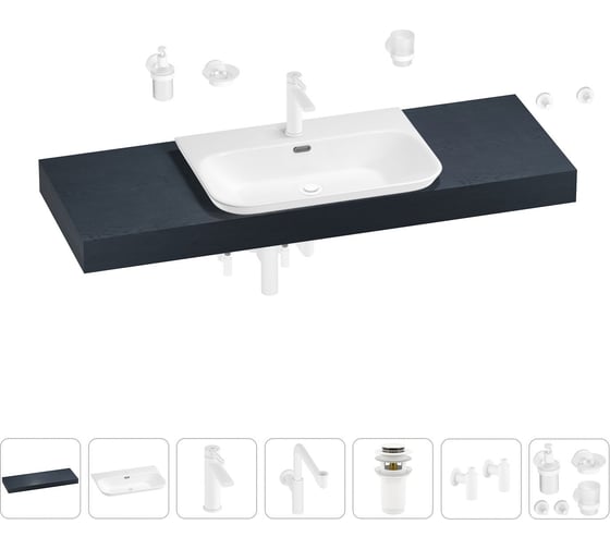 Комплект мебели с раковиной Wellsee Genuine Tree 201019490 1