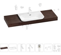 Комплект мебели для ванной комнаты с раковиной Wellsee Genuine Tree 201019505