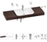 Комплект мебели для ванной комнаты с раковиной Wellsee Genuine Tree 201019506 1