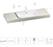 Комплект мебели для ванной комнаты с раковиной Wellsee Genuine Tree 201019480