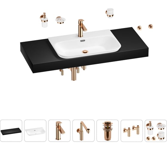 Комплект мебели с раковиной Wellsee Genuine Tree 201019464 1