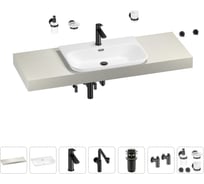 Комплект мебели для ванной комнаты с раковиной Wellsee Genuine Tree 201019472
