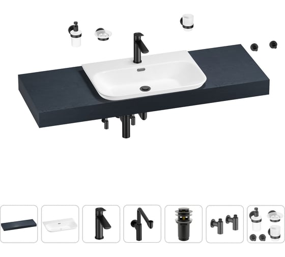 Комплект мебели с раковиной Wellsee Genuine Tree 201019482 1