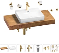 Комплект мебели с раковиной Wellsee Genuine Tree 201019618