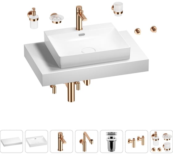 Комплект мебели с раковиной Wellsee Genuine Tree 201019579 1