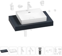 Комплект мебели с раковиной Wellsee Genuine Tree 201019545