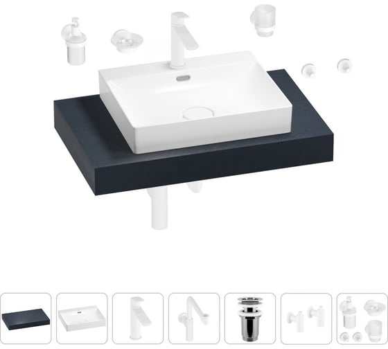 Комплект мебели с раковиной Wellsee Genuine Tree 201019545 1