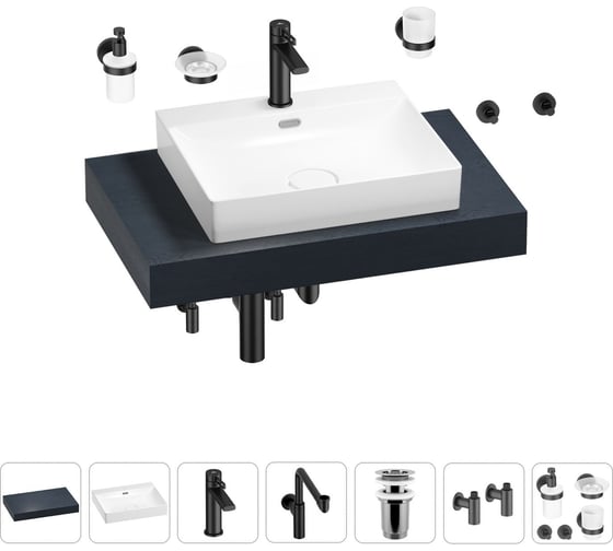 Комплект мебели с раковиной Wellsee Genuine Tree 201019547 1