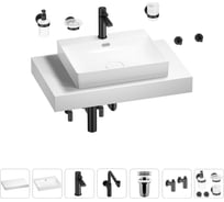 Комплект мебели с раковиной Wellsee Genuine Tree 201019577