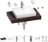 Комплект мебели для ванной комнаты с раковиной Wellsee Genuine Tree 201019561 1