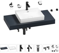 Комплект мебели для ванной комнаты с раковиной Wellsee Genuine Tree 201019602