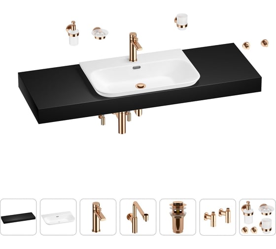 Комплект мебели с раковиной Wellsee Genuine Tree 201019529 1