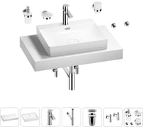 Комплект мебели с раковиной Wellsee Genuine Tree 201019571