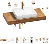 Комплект мебели с раковиной Wellsee Genuine Tree 201019619