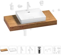 Комплект мебели с раковиной Wellsee Genuine Tree 201019620