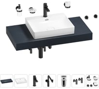 Комплект мебели для ванной комнаты с раковиной Wellsee Genuine Tree 201019607