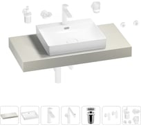 Комплект мебели для ванной комнаты с раковиной Wellsee Genuine Tree 201019595