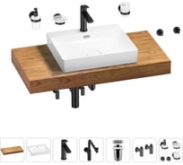 Комплект мебели с раковиной Wellsee Genuine Tree 201019612