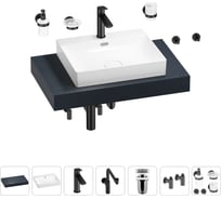 Комплект мебели с раковиной Wellsee Genuine Tree 201019542