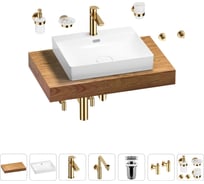 Комплект мебели с раковиной Wellsee Genuine Tree 201019553