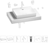 Комплект мебели с раковиной Wellsee Genuine Tree 201019580