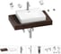 Комплект мебели для ванной комнаты с раковиной Wellsee Genuine Tree 201019566 1