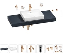 Комплект мебели для ванной комнаты с раковиной Wellsee Genuine Tree 201019669