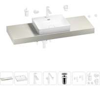 Комплект мебели для ванной комнаты с раковиной Wellsee Genuine Tree 201019715