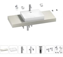 Комплект мебели для ванной комнаты с раковиной Wellsee Genuine Tree 201019656