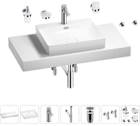 Комплект мебели для ванной комнаты с раковиной Wellsee Genuine Tree 201019636