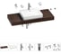 Комплект мебели для ванной комнаты с раковиной Wellsee Genuine Tree 201019681 1