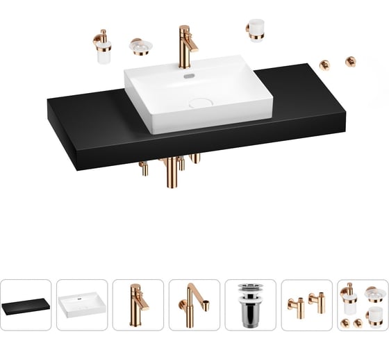 Комплект мебели с раковиной Wellsee Genuine Tree 201019709 1