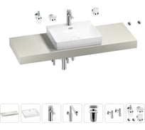 Комплект мебели для ванной комнаты с раковиной Wellsee Genuine Tree 201019716