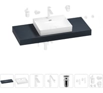 Комплект мебели для ванной комнаты с раковиной Wellsee Genuine Tree 201019665