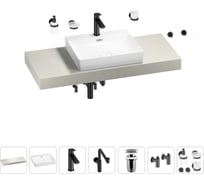 Комплект мебели для ванной комнаты с раковиной Wellsee Genuine Tree 201019652