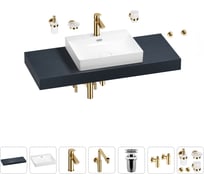 Комплект мебели для ванной комнаты с раковиной Wellsee Genuine Tree 201019663