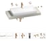 Комплект мебели для ванной комнаты с раковиной Wellsee Genuine Tree 201019779 1