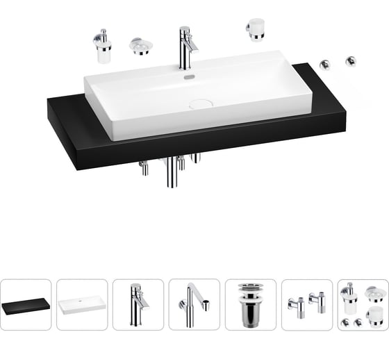 Комплект мебели с раковиной Wellsee Genuine Tree 201019826 1