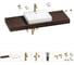 Комплект мебели для ванной комнаты с раковиной Wellsee Genuine Tree 201019748 1