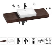 Комплект мебели для ванной комнаты с раковиной Wellsee Genuine Tree 201019742