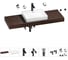 Комплект мебели для ванной комнаты с раковиной Wellsee Genuine Tree 201019742 1