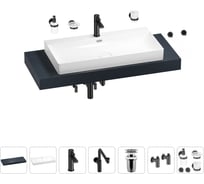 Комплект мебели для ванной комнаты с раковиной Wellsee Genuine Tree 201019787