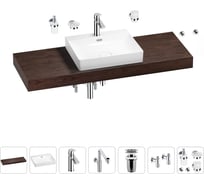 Комплект мебели для ванной комнаты с раковиной Wellsee Genuine Tree 201019741