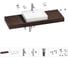 Комплект мебели для ванной комнаты с раковиной Wellsee Genuine Tree 201019741 1
