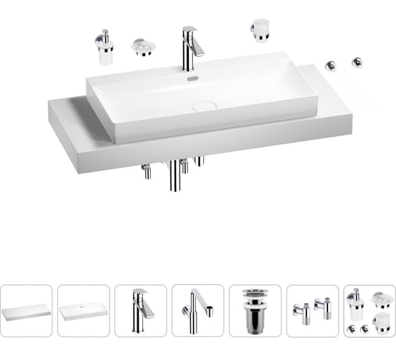 Комплект мебели с раковиной Wellsee Genuine Tree 201019811 1